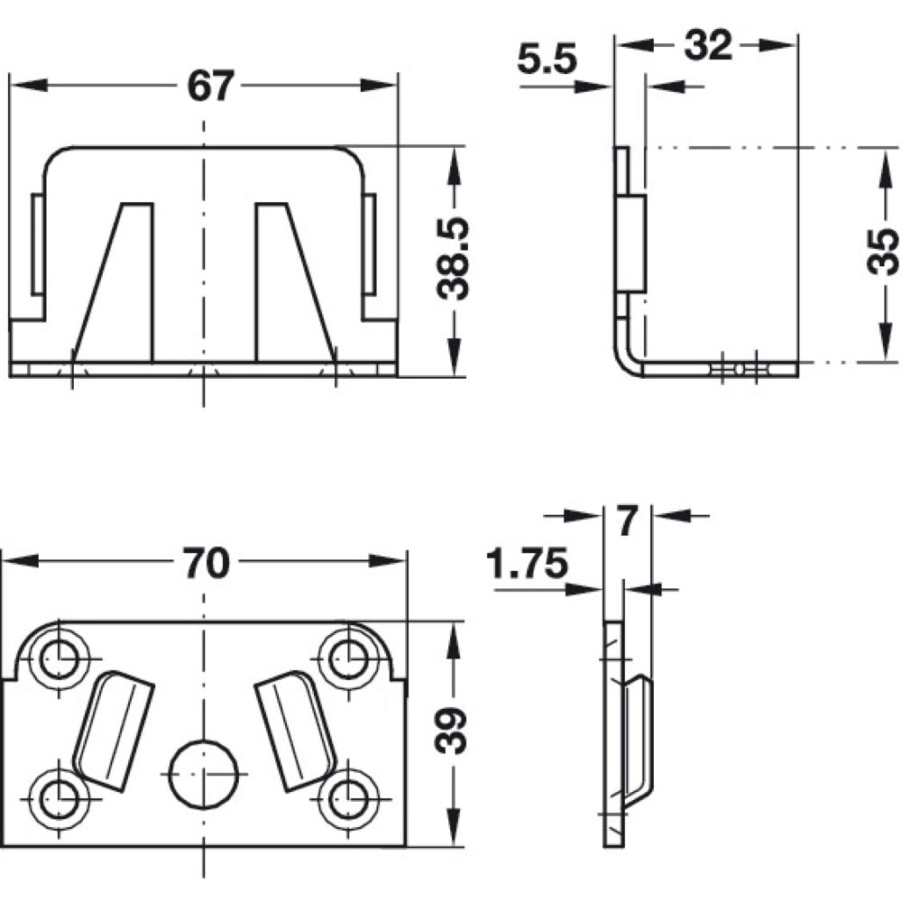 Centre Bed Rail Fitting - Bed Brackets & Fittings - Accessories ...