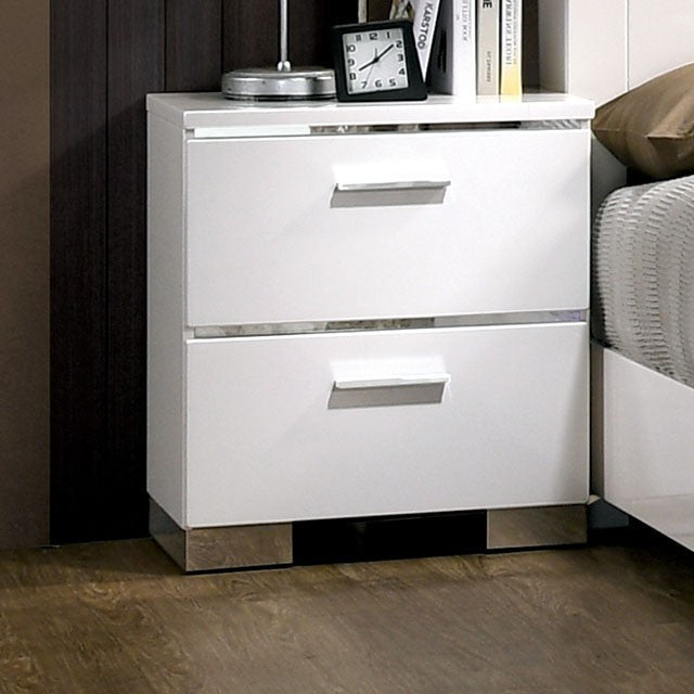 Carlie Bedside Table - White