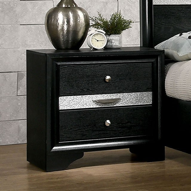 Chrissy Bedside Table - Black