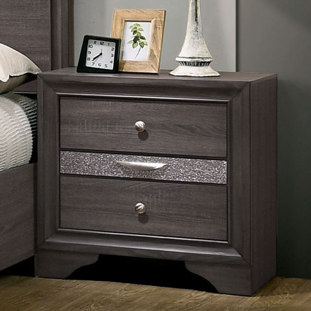 Chrissy Bedside Table - Grey