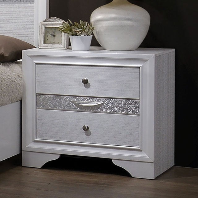 Chrissy Bedside Table - White
