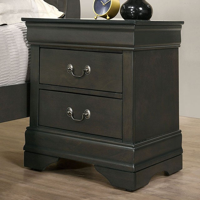 Louis Philippe Bedside Table - Grey