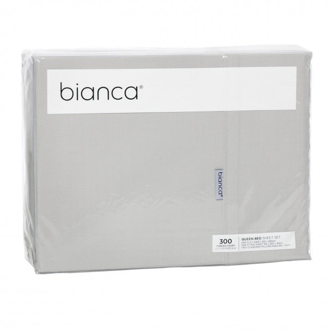 Bianca Heston 300 Thread Count Cotton Percale Sheet Set