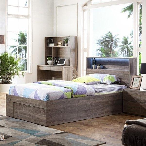 Nile Wood Bed Frame - Mocha