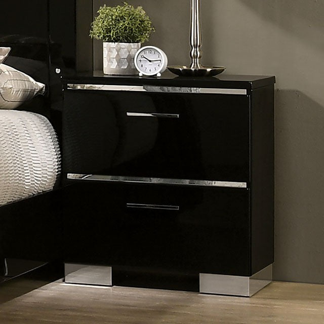 Carlie Bedside Table - Black