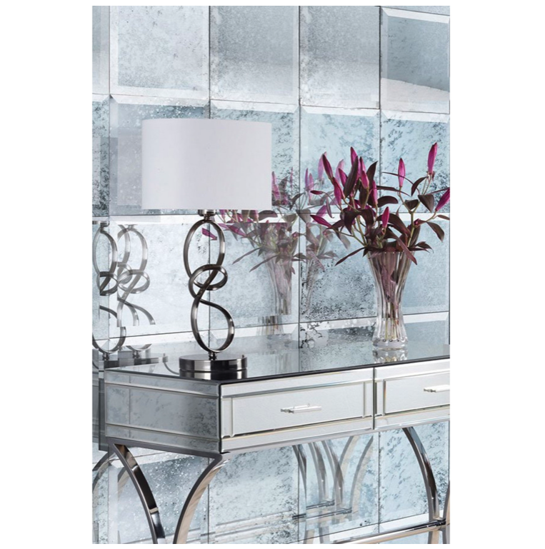 Square Antique Mirrored Bevelled Wall Tiles - 6 Pack