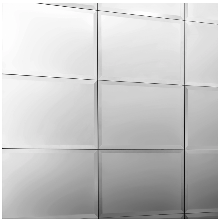 Large Rectangle Silver Mirrored Bevelled Wall Tiles - 6 Pack
