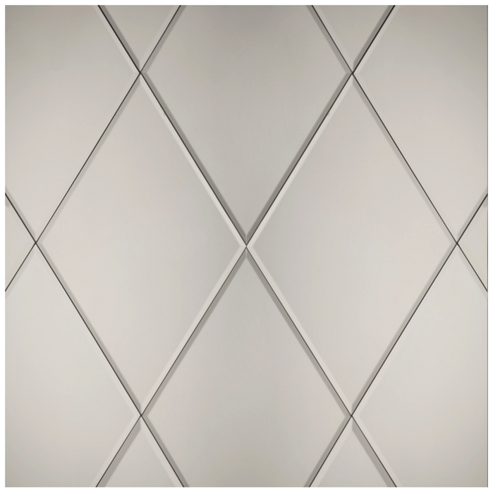 Diamond Shape Silver Mirrored Bevelled Wall Tiles 6 Pack — The Bedroom